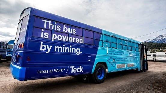 Con dos buses eléctricos, Teck Resources eliminará emisiones de 10 autos a combustión